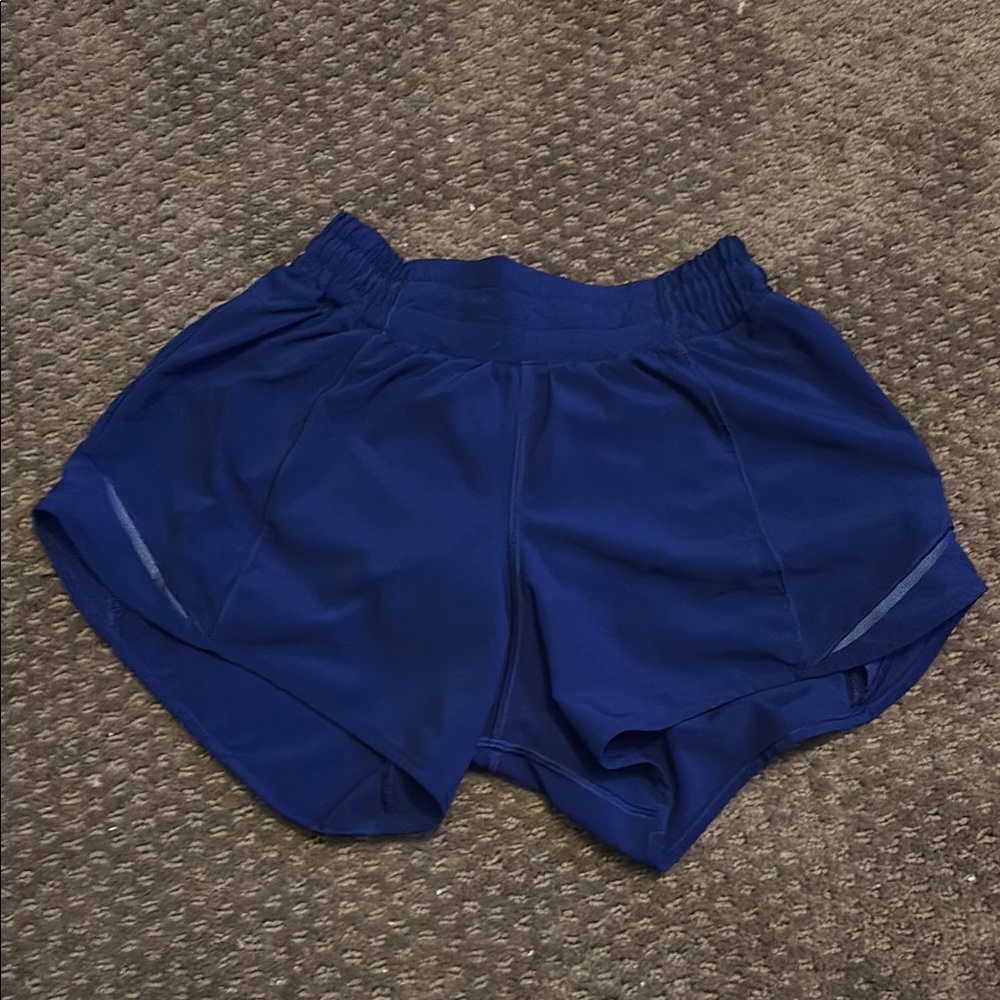 Lululemon Athletica Blue Athletic Shorts Moisture-Wicking Relaxed Fit
